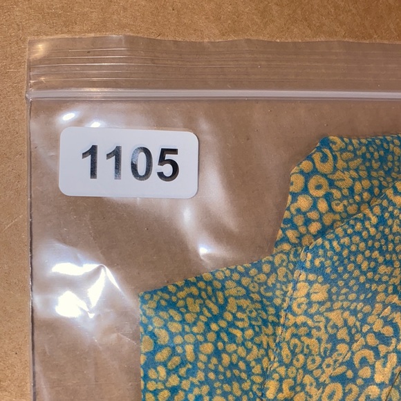 DECREE Blouse Women XL Sheer Cowl Neck Chiffon Blue Yellow Print Flowy Top Shirt - Picture 2 of 12